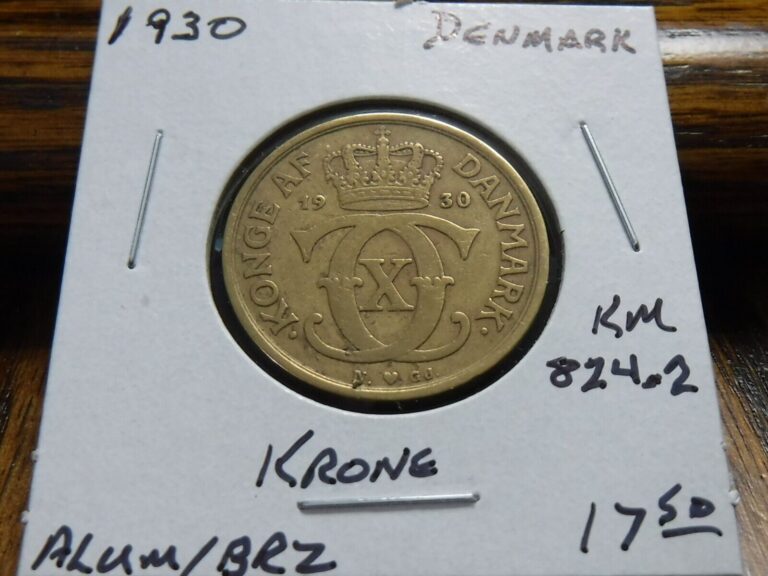 Read more about the article 1930 Denmark Krone – KM#824.2 – Nice older alum/bronze coin