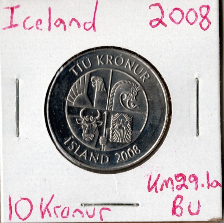 Read more about the article Coin Iceland 10 Krónur 2008 KM29.1a