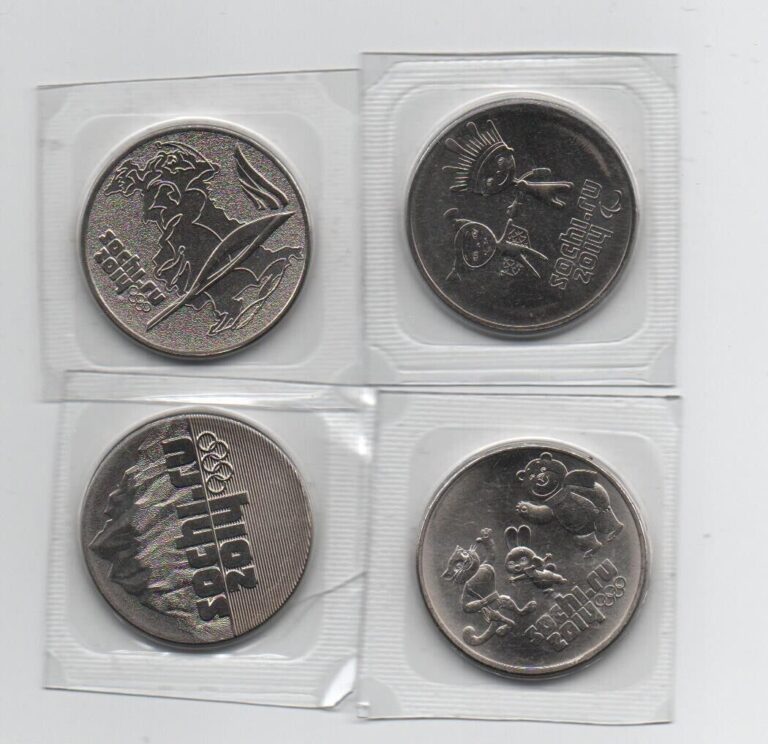 Read more about the article 25 rubles Russian Federation Sochi 2014 Olympic Four Coins Set Еxcellent UNC