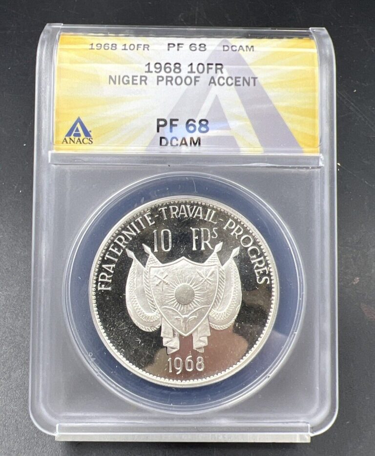 Read more about the article 1968 Niger 10 Francs Silver Tiger Coin ANACS PF68 DCAM 1k Low Mintage