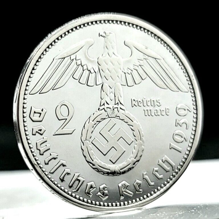 Read more about the article Nazi Germany 2 Mark *Beautiful* Genuine WW2 Third Reich 2 Reichsmark Silver Coin