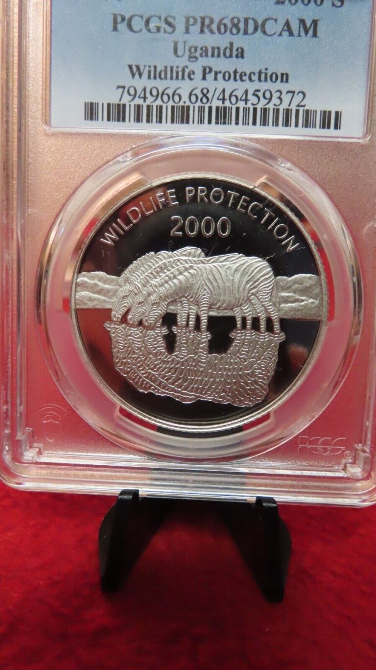 Read more about the article 2000 Uganda Africa Silver Proof 2000 shillings Zebras 1 oz .925 Silver PCGS PR69