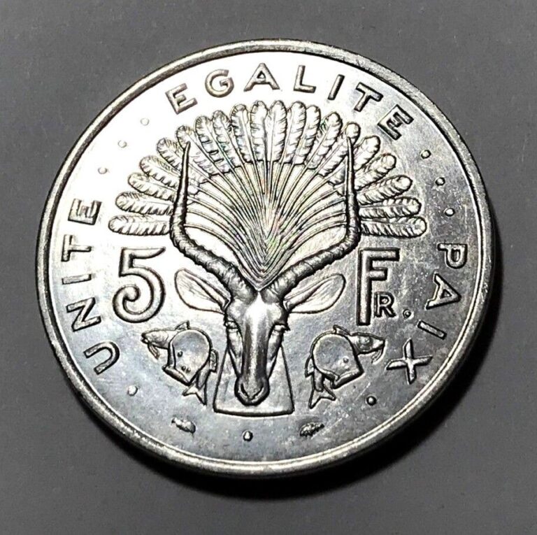 Read more about the article 1991 Djibouti 5 francs  Giant Eland head  animal coin