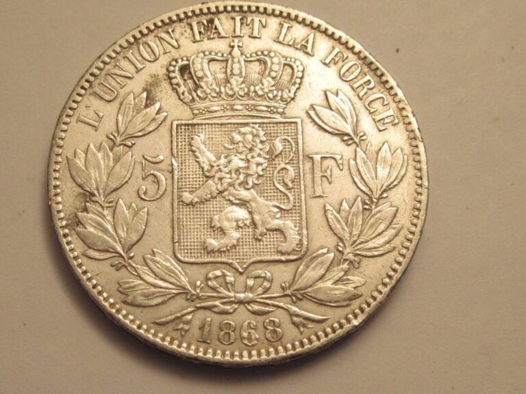 Read more about the article 1868 Belgium Silver 5 Francs