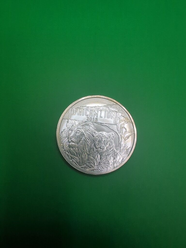 Read more about the article Lightly Toned 2015 BURUNDI Silver 5000 Francs 1oz .999 Fine AFRICAN LION.