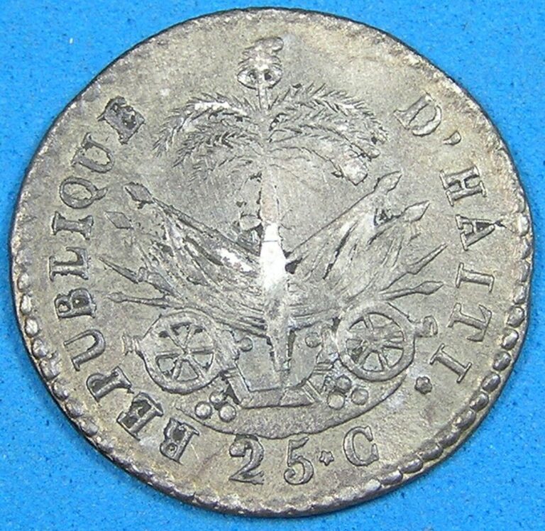 Read more about the article Haiti 25 Centimes Silver Coin  AN 24 1827