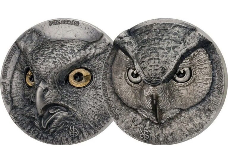 Read more about the article 2021 Ivory Coast 2x 5000 Francs Edition Signature Owl 2x5oz Silver Coins