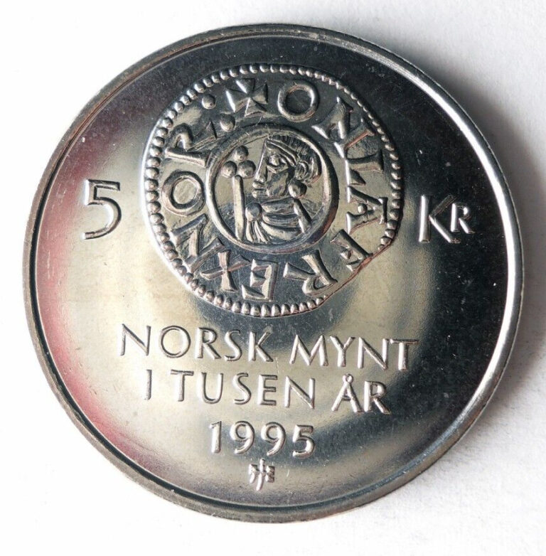 Read more about the article 1995 NORWAY 5 KRONER – AU/UNC – Norwegian Mint – Free Ship – Bin #LC 93