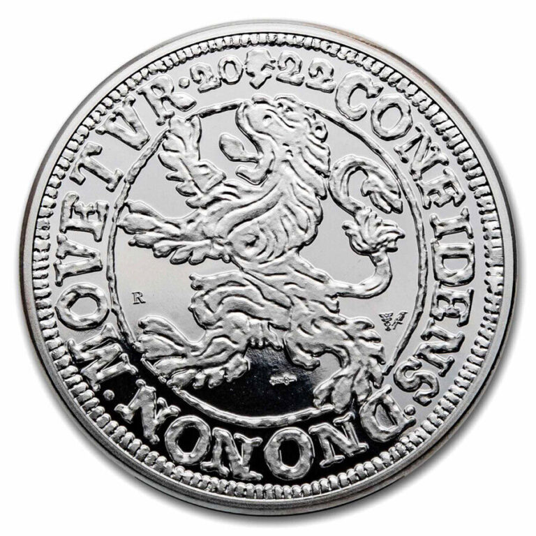 Read more about the article 2022 NL 2 oz Silver Proof Lion Dollar (w/ Crocodile Leather Box)