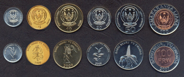 Read more about the article RWANDA FULL COIN SET 1+5+10+20+50+100 Francs 2003-11 UNC 200OTHER_COIN_SETS_HERE