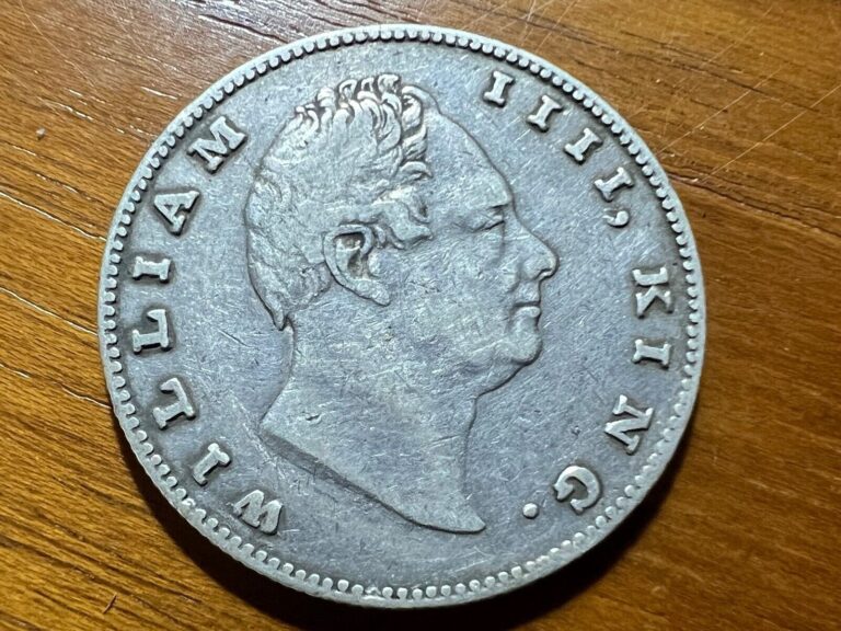 Read more about the article T2: British India 1835 Silver Rupee. William IIII. Free Shipping in U.S.