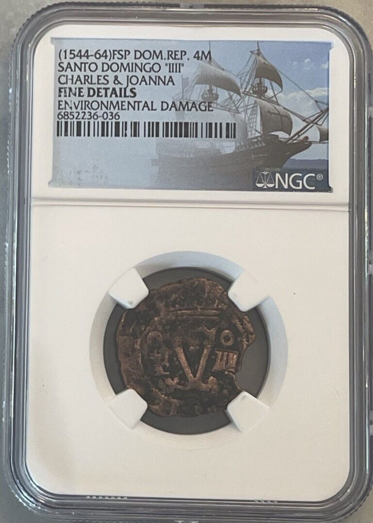 Read more about the article NGC Santo Domingo Charles and Joanna 1544-1564  First Mint in America Fine Details