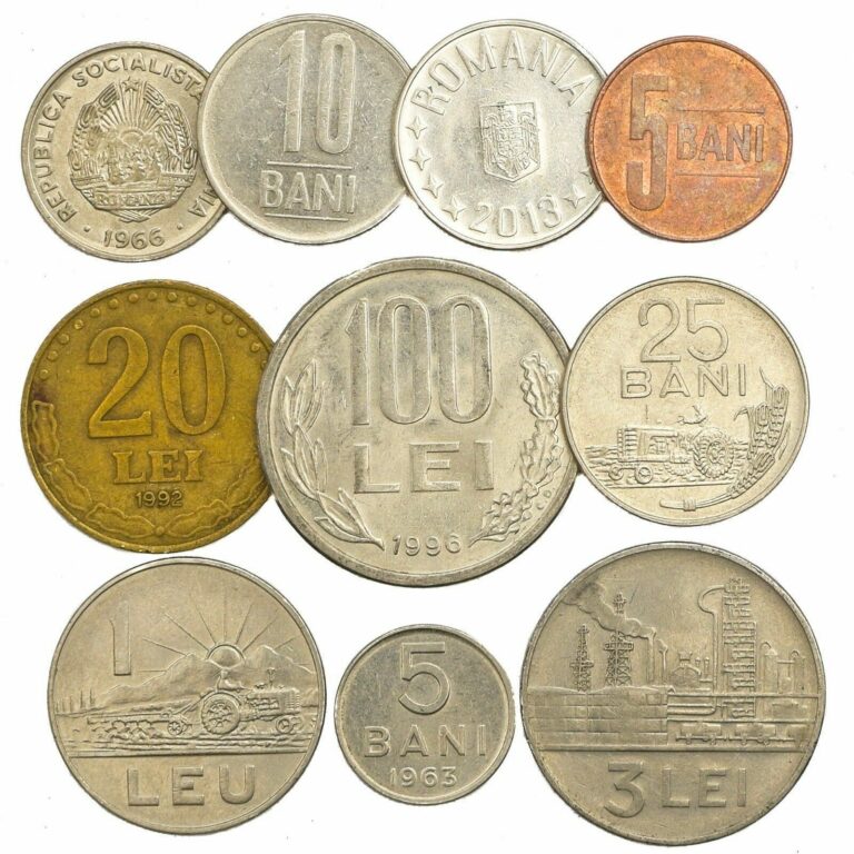 Read more about the article LOT OF 10 MIXED ROMANIA COINS ROMANIAN BAN BANI LEU LEI CIRCULATED 1948-2018