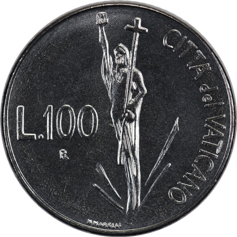 Read more about the article Vatican City – 100 Lire – 1991 R – Unc – Resurrection