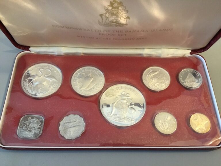 Read more about the article 1972 Bahamas Silver 9 Coin Proof Set Franklin Mint