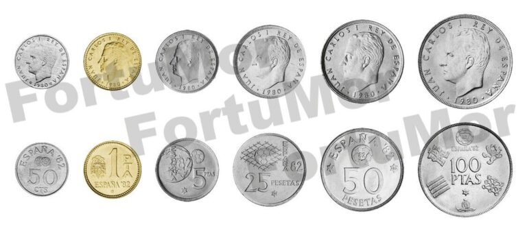 Read more about the article Spain 6 PCS UNC COIN SET  50 Centimos 1 5 25 50 100 Pesetas 1980 Fifa World Cup