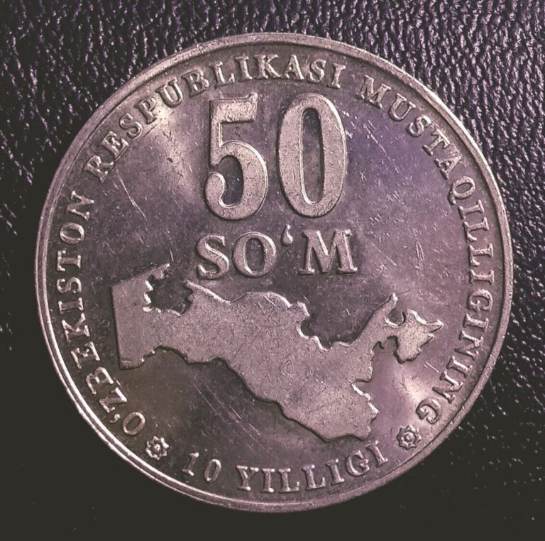 Read more about the article 2001 Uzbekistan 10 Anniversary Coin 50 Som