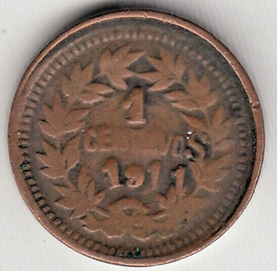 Read more about the article Honduras 1 Centavo  1911 VERY RARE VARIETY: with CENTAVOS   KEY DATE KM# 65