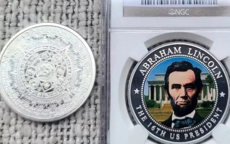 Read more about the article 1 oz Silver Aztec Calendar Round and 2009 Liberia $5 Abraham Coin