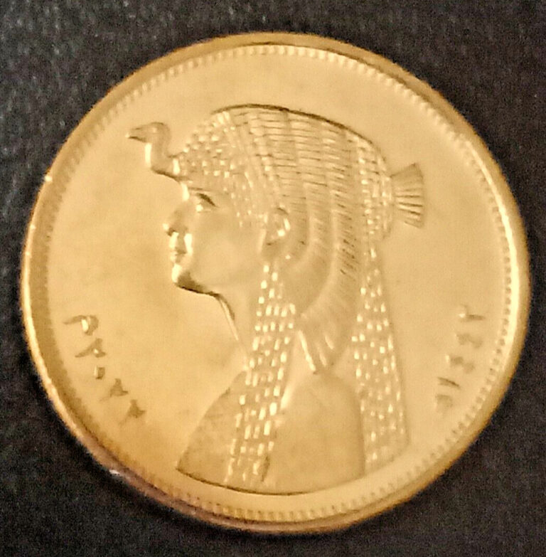 Read more about the article EGYPT 50 PIASTRES COIN EGYPTIAN QUEEN CLEOPATRA EXCELLENT CONDITION. US SELLER