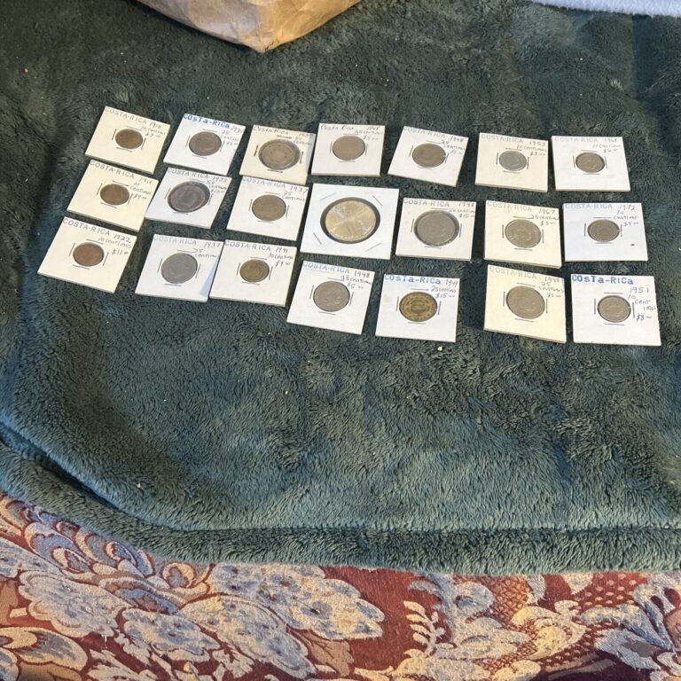 Read more about the article Costa Rica Lot Of 20 Coins Various Dates. + 1985 Mexico Silver Plata Pura 1oz