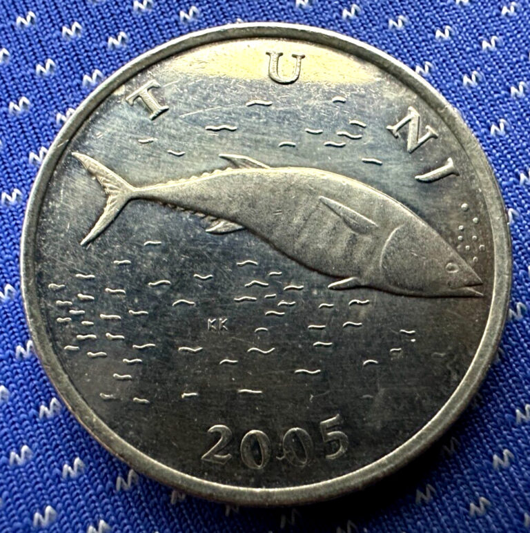 Read more about the article 2005 Croatia 1 Kune Coin UNC   Marten and Tuna        #M565