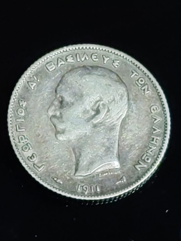 Read more about the article 1911 GREECE SILVER 1 DRACHMA NICE COIN