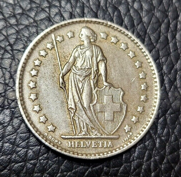 Read more about the article 1964 Switzerland 1 Franc Silver (.835) Coin