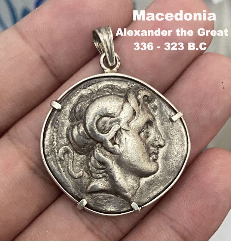 Read more about the article Genuine Macedonia Alexander the Great Tetradrachm Athena Silver Coin Pendant