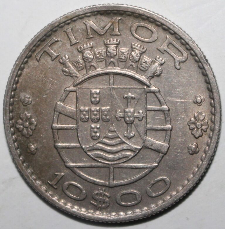 Read more about the article Portuguese Timor 10 Escudos Coin 1970 KM# 22 Portugal Overseas Province East Ten