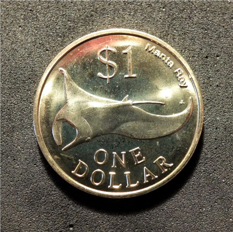 Read more about the article MICRONESIA – 2012 – 1 DOLLAR   BRASS FANTASY COIN  MANTA RAY  BU   N#44521  IHK