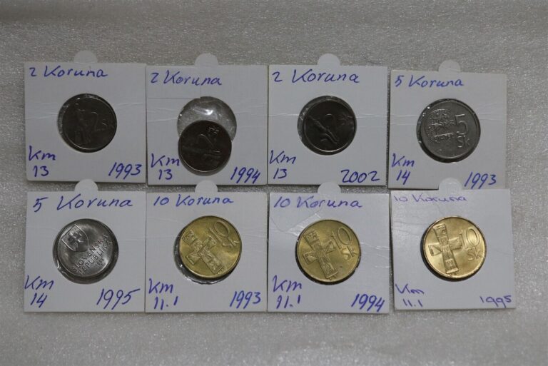 Read more about the article SLOVAKIA – 8 COINS POST-INDEPENDENCE COINS B49 #N709