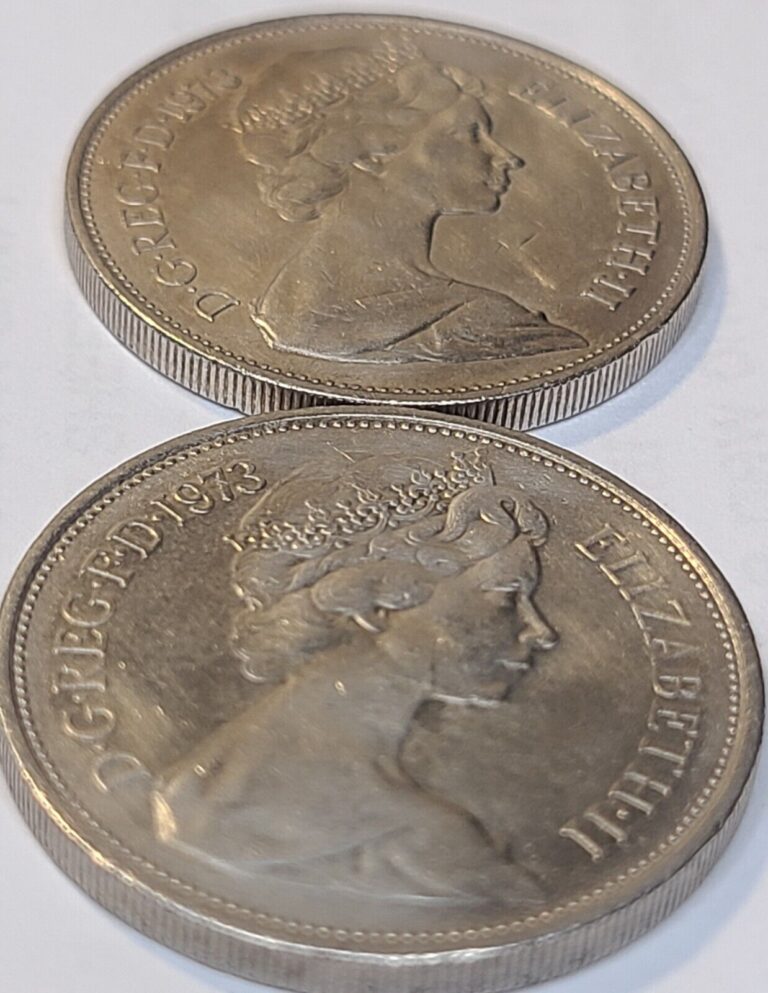 Read more about the article 1973 United Kingdom 10 New Pence Coins BRILLIANT (2) COINS KM#912 US SELLER