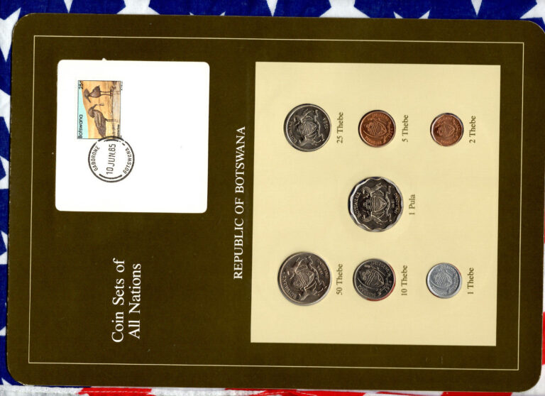 Read more about the article Coin Sets of All Nations Botswana 1981 and 1984 UNC Birds Pula 2 Thebe 81