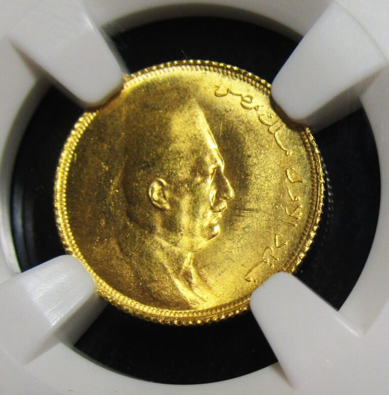 Read more about the article Egypt: Fuad I gold 20 Piastres AH 1341 (1923) MS64 NGC!