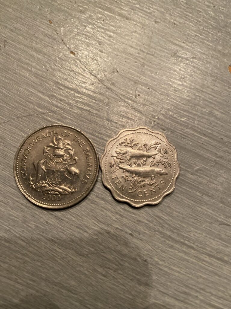 Read more about the article Bahamas 2000 – 25 Cents  Coin – 1985 10Cent Coins