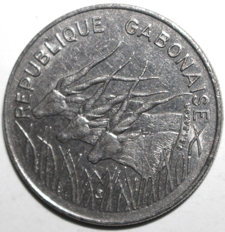 Read more about the article Gabon 100 Francs Coin 1977 KM# 13 Africa Great Eland One Hundred