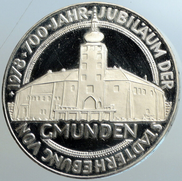 Read more about the article 1978 AUSTRIA Gmunden Town VILLAGE VINTAGE Proof Silver 100 Shilling Coin i102588