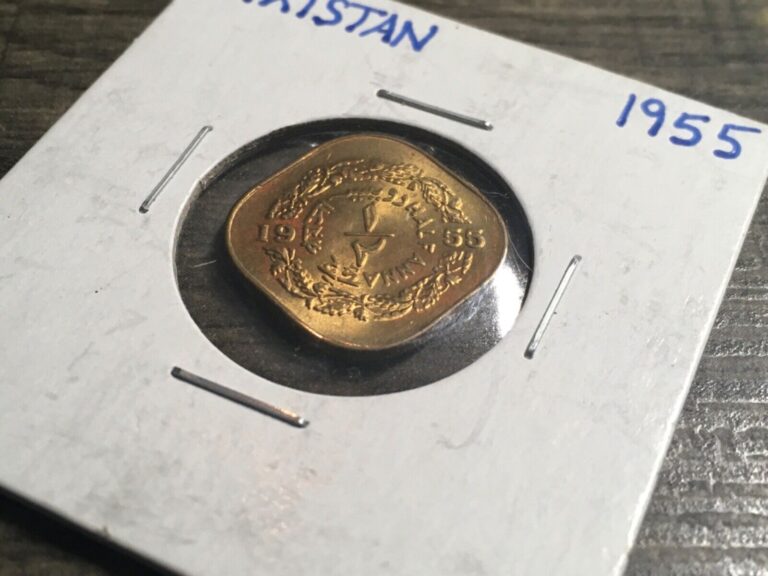 Read more about the article 1955 Pakistan 1/2 Anna AU++ BEAUTIFUL # 3555S HIGH VALUE
