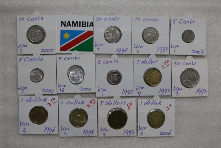 Read more about the article NAMIBIA – 13 COINS LOT B49 #N631