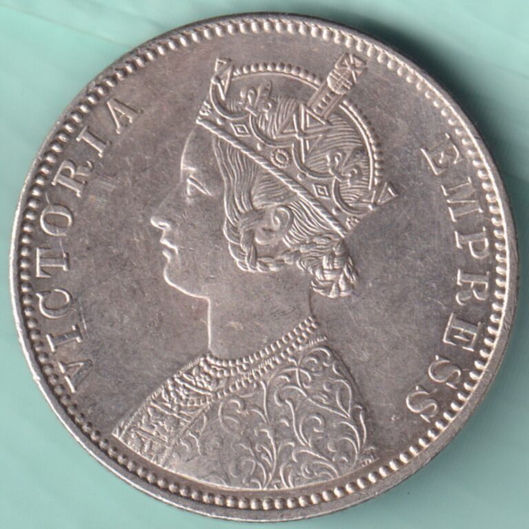 Read more about the article BRITISH INDIA 1900 VICTORIA EMPRESS ONE RUPEE RARE SILVER COIN