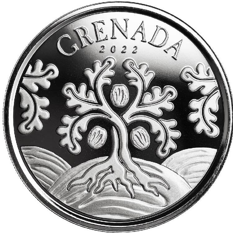 Read more about the article GRENADA NUTMEG 2022 1 oz Pure Silver Proof Like Coin