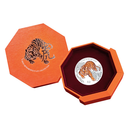 Read more about the article 2022 Singapore Year of Tiger .999 Silver 1/4 oz Colorized Proof-Like Coin ~ OGP
