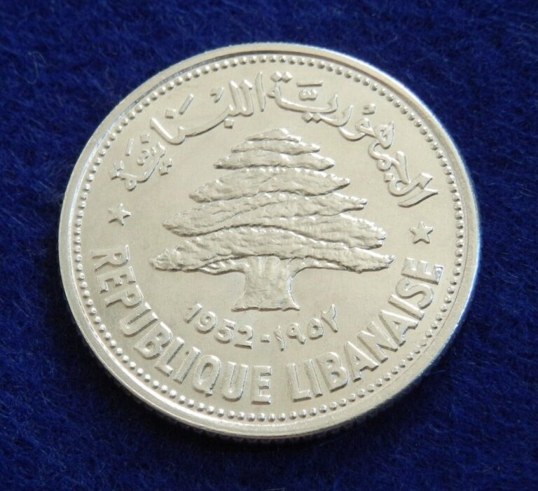 Read more about the article 1952 Lebanon 50 Piastres – Fantastic UNC Silver Coin – See PICS