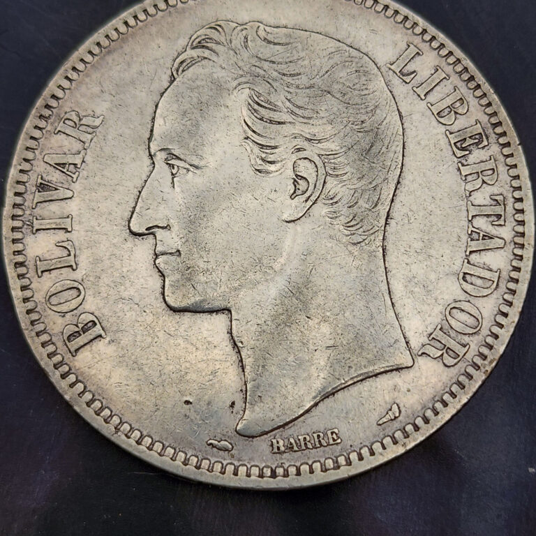 Read more about the article 1912 Silver Venezuela 5 Bolivares KM Y24.2 VF Collectible Coin Rare 🪙💰
