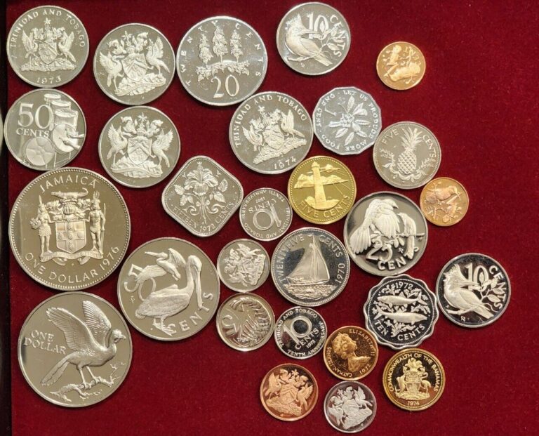 Read more about the article Caribbean Proof Lot 28 Coins BAHAMAS – JAMAICA – BARBADOS – TRINIDAD and TOBAGO