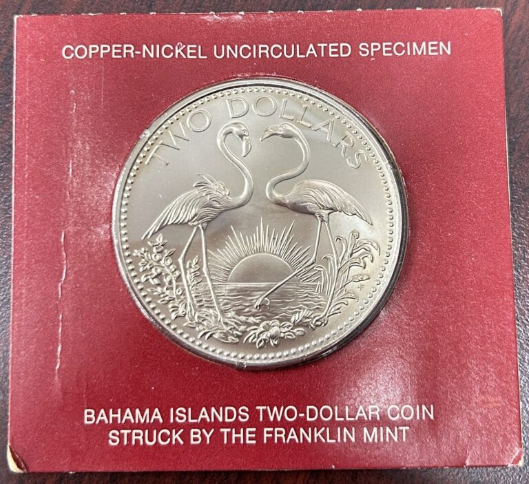 Read more about the article 1974 Bahamas 2 Dollars World Animal Coin–Flamingos