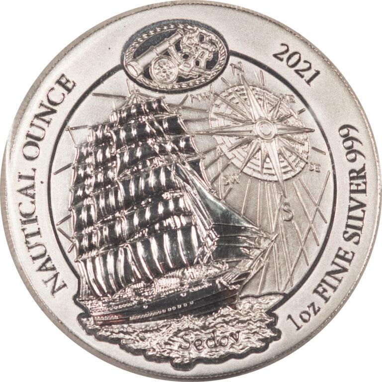 Read more about the article 2021 RWANDA 50 FRANCS NAUTICAL OZ .999 SILVER SEDOV – GEM BU IN ORIG PLASTIC!