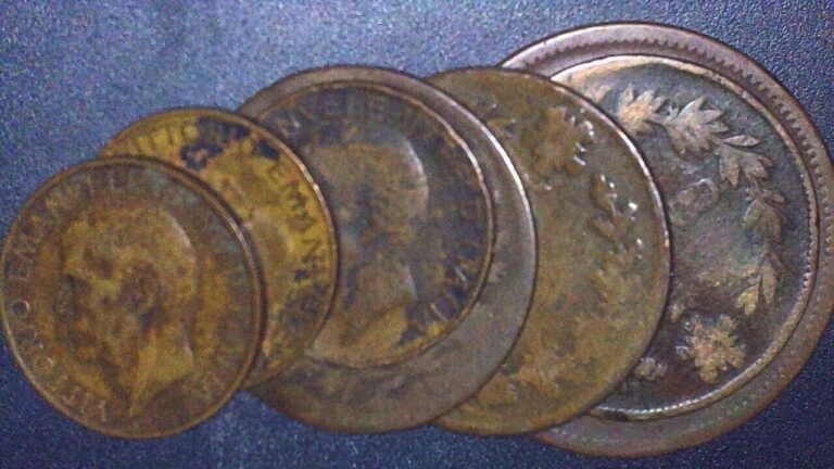 Read more about the article (7) Old Italian Coins  10/5 Centesimi  KM#’s  11/729/59