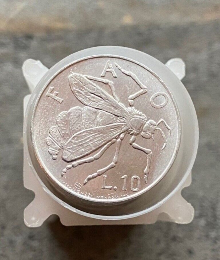 Read more about the article Coins San Marino – Honey Bee – Roll 40 coins 10 Lire 1974 – uncirculated
